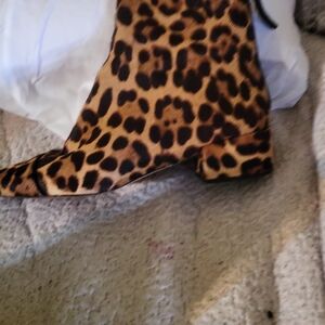 Brown Animal Print Shorts with Bold Pattern